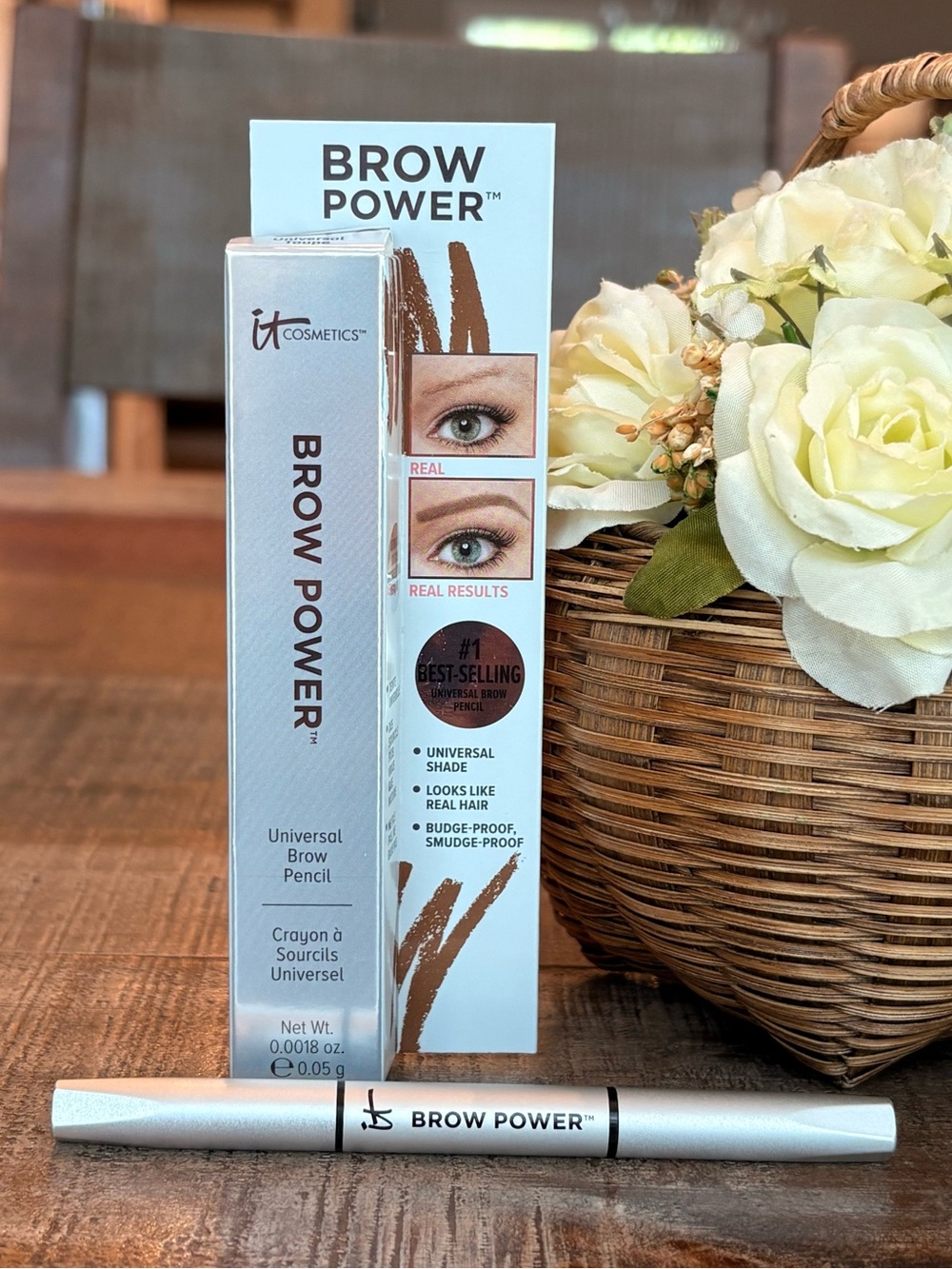 New IT Cosmetics BROW POWER Universal Brow Pencil MINI in Universal TAUPE!